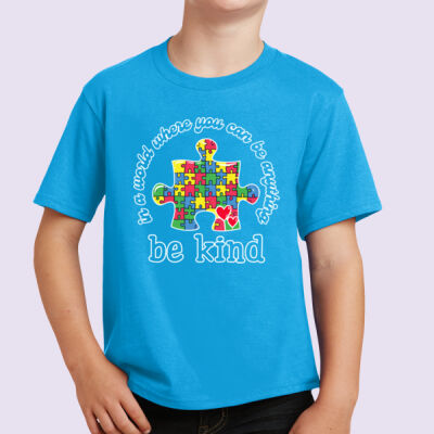 Youth - Be Kind Puzzle Piece T-Shirt - Autism Awareness Thumbnail
