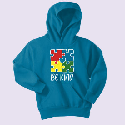 Youth - Be Kind Puzzle Hoodie - Autism Awareness Thumbnail