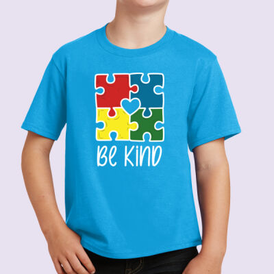Youth - Be Kind Puzzle T-Shirt - Autism Awareness Thumbnail