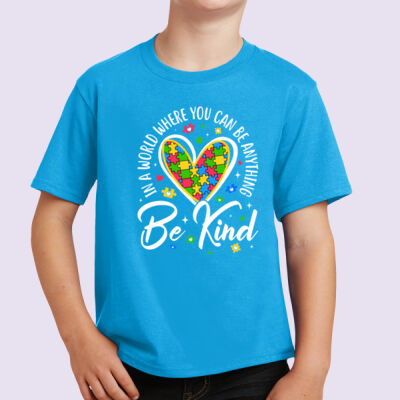 Youth - Be Kind Heart T-Shirt - Autism Awareness Thumbnail