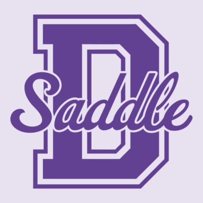 Varsity D & Script Saddle - Purple Thumbnail