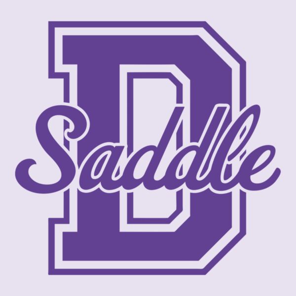 Varsity D & Script Saddle - Purple Thumbnail